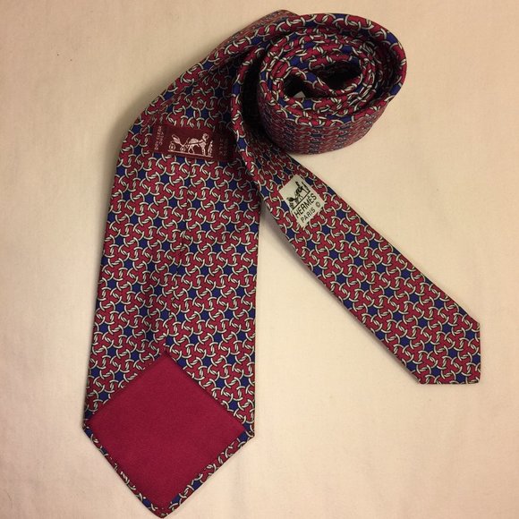 Hermes Vintage Men's 100% Silk Tie Rare 7892 MA